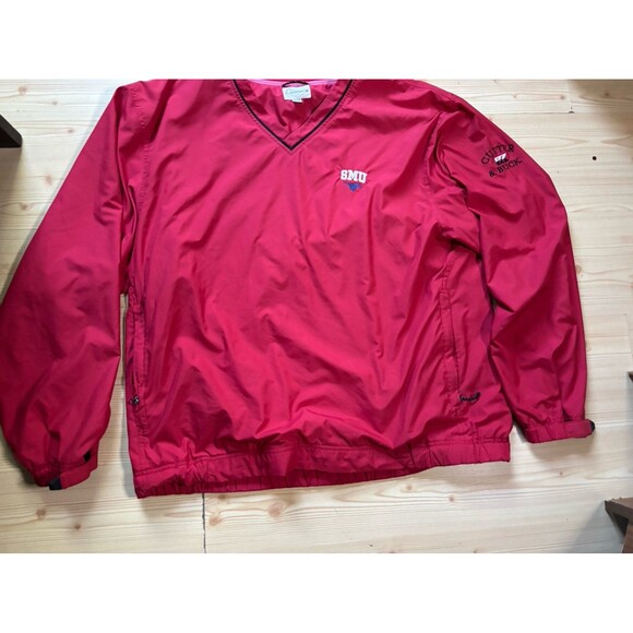 SMU Southern Methodist University Cutter & Buck Windtec Red Pullover Size 2XL - Picture 2 of 8